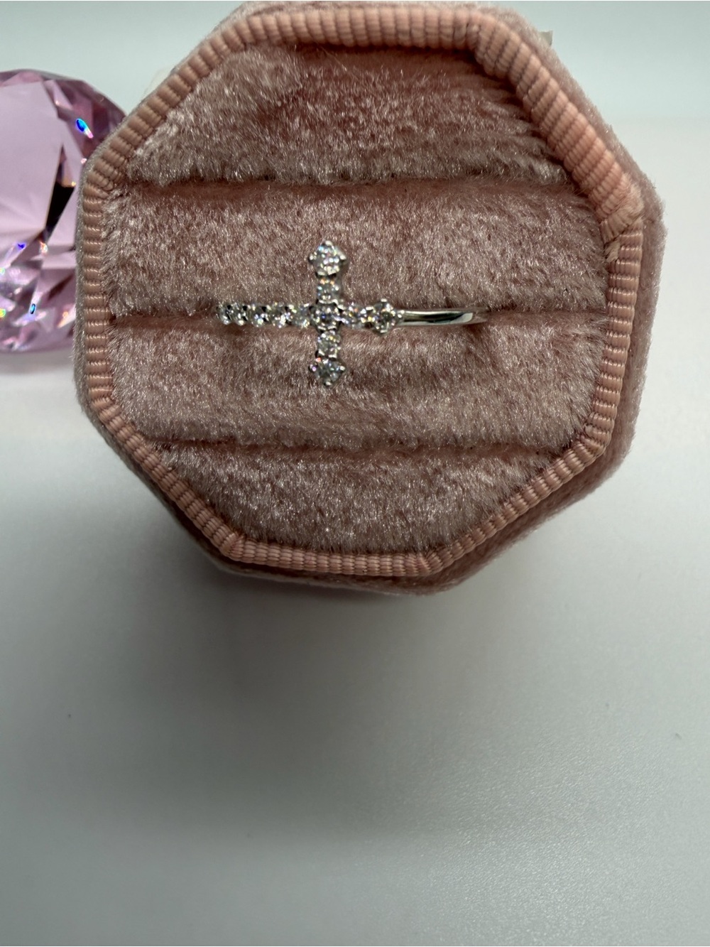 NWOT Sterling silver Moussenite cross ring